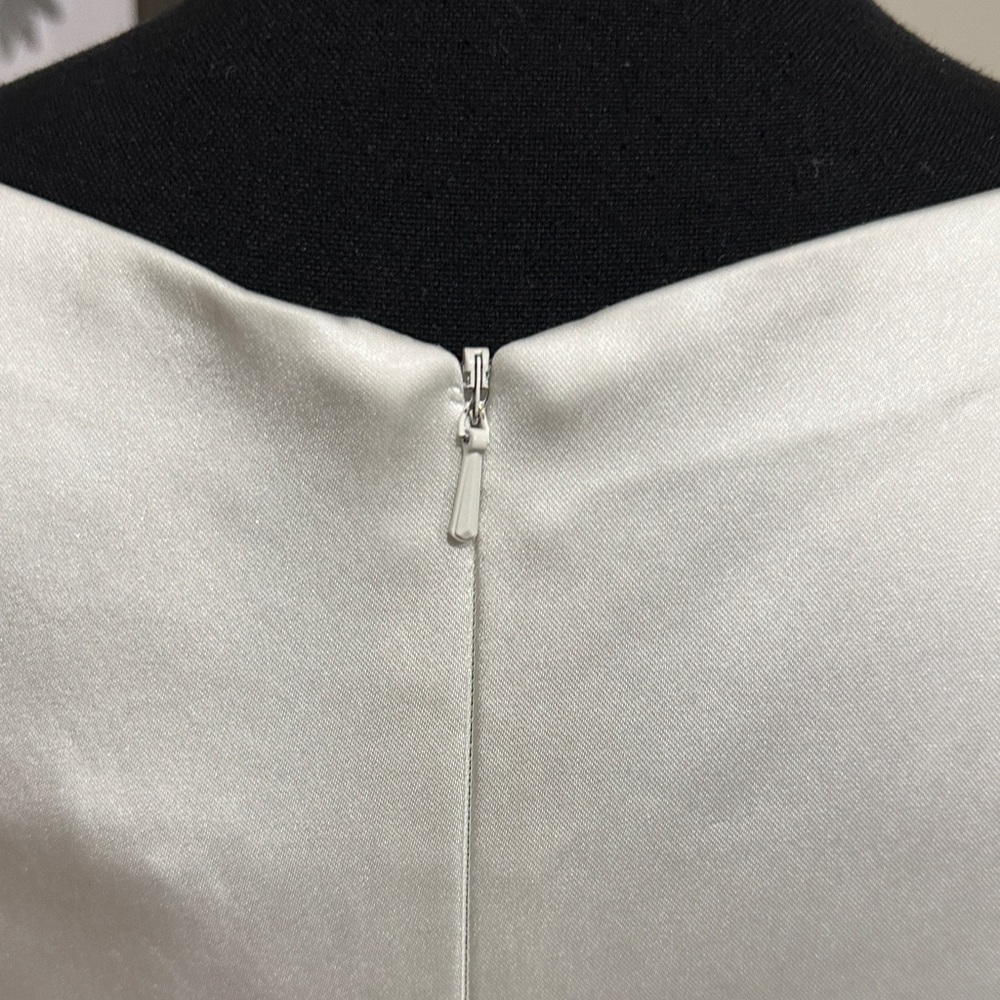 *JAX* Black x White Contrast Panel Bodycon Cocktail Mini Dress Size 6 - Picture 10 of 11